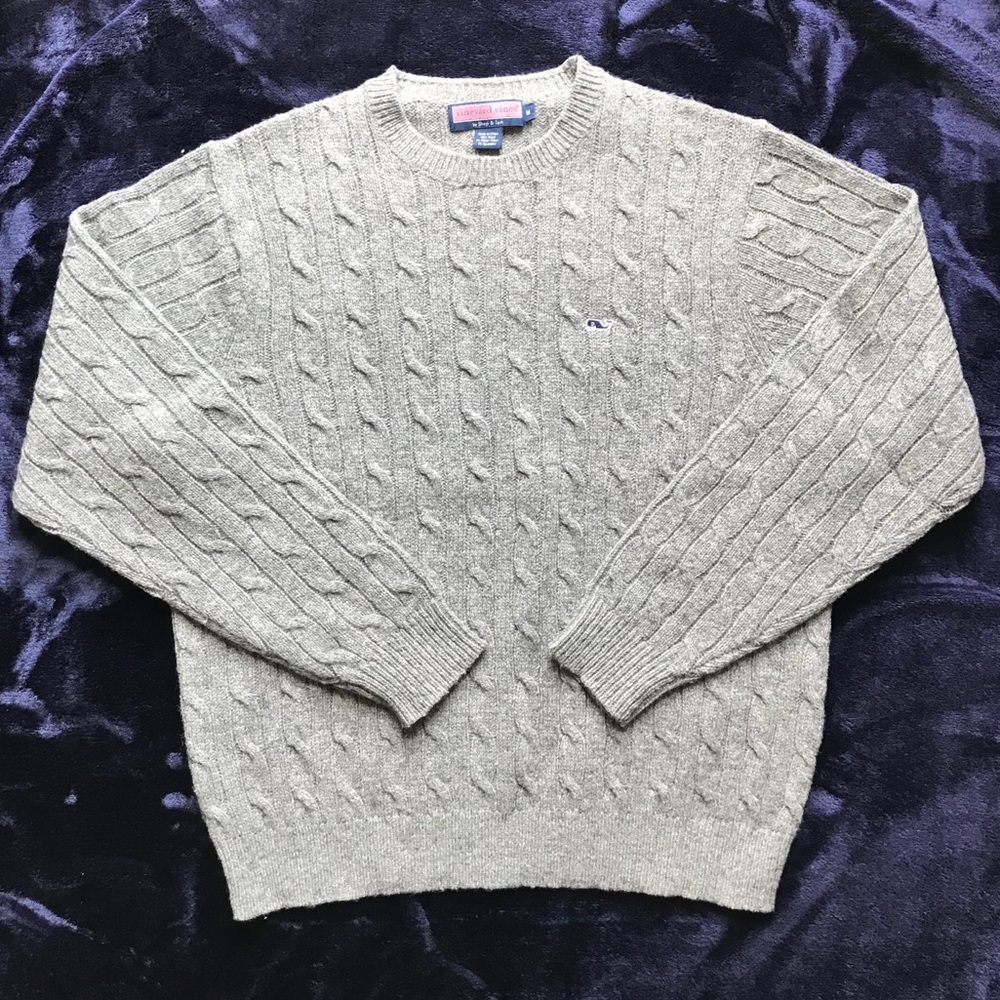 Vineyard Vines Wool Cable Knit Sweater - Medium